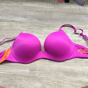 Like new pink push up bra